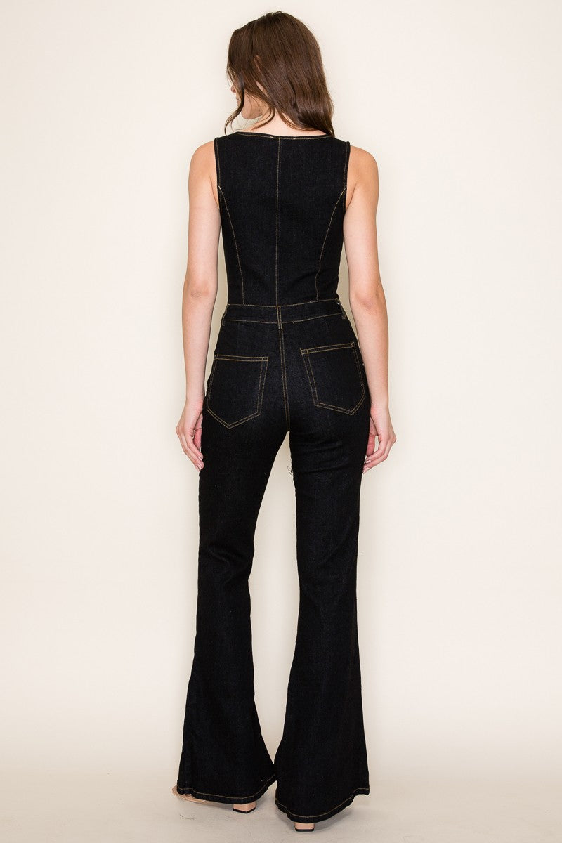 BOOT CUT JUMPSUITE main image 0
