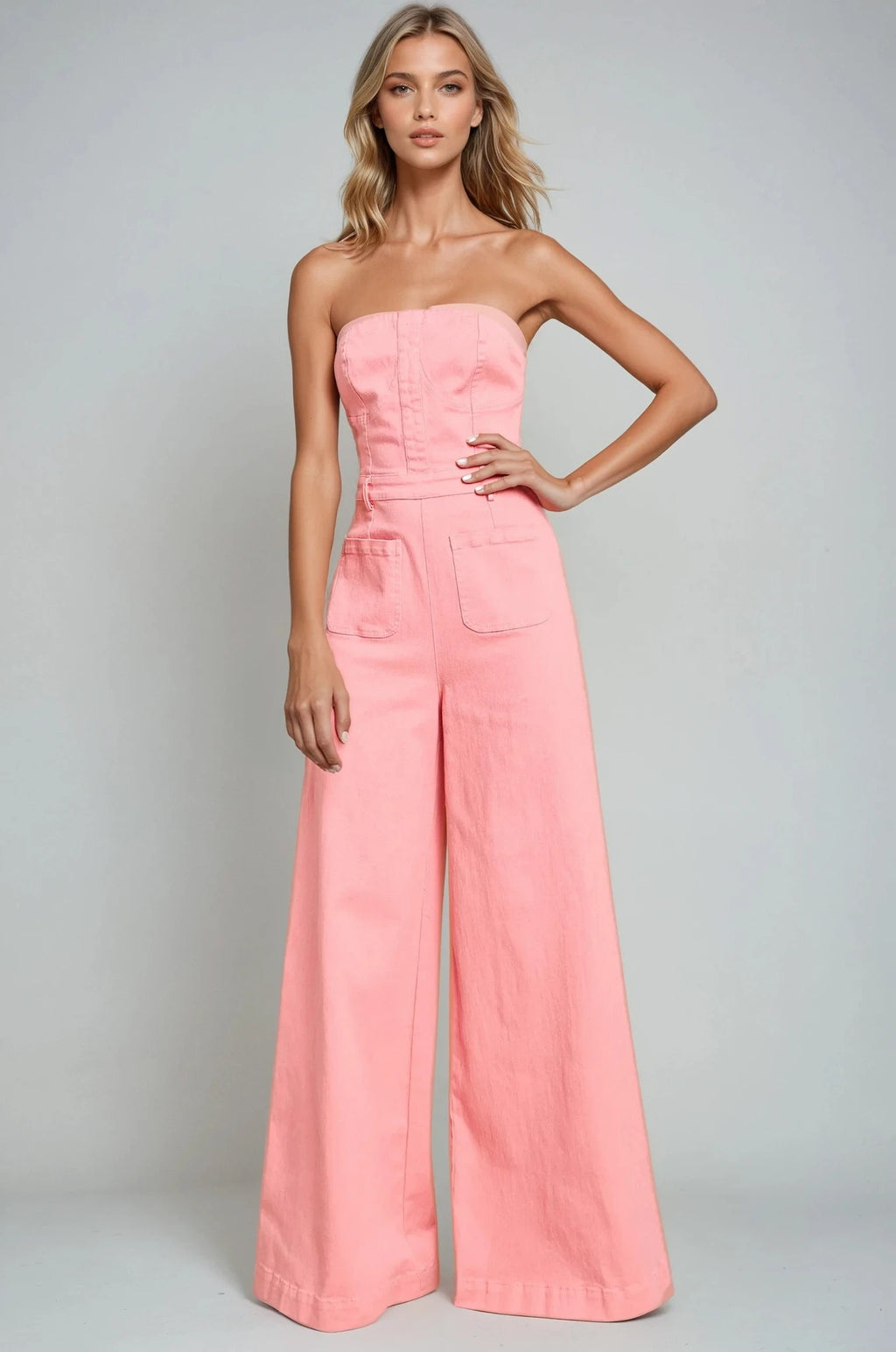 Off-Shoulder Wide Leg Jumpsuit