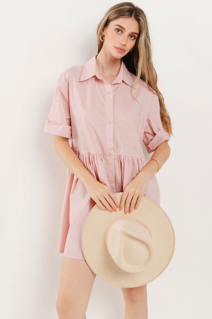 POPLIN BABYDOLL DRESS W3334DIA