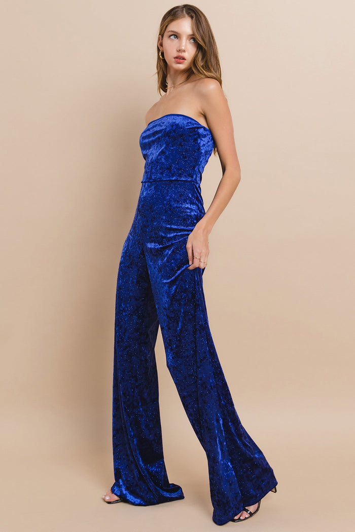 TUBE VELVET JUMPSUIT