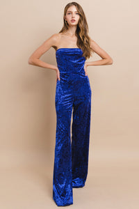 TUBE VELVET JUMPSUIT