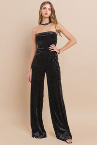 TUBE VELVET JUMPSUIT