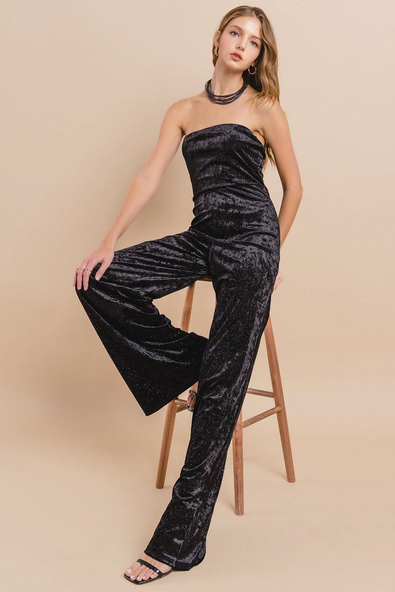 TUBE VELVET JUMPSUIT