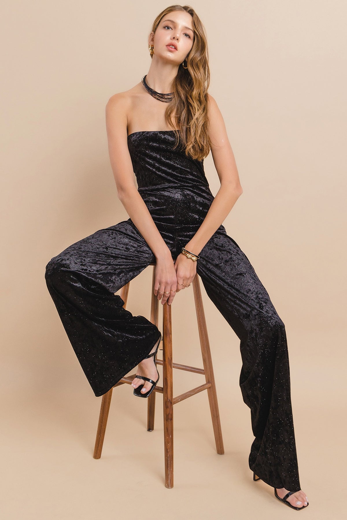 TUBE VELVET JUMPSUIT