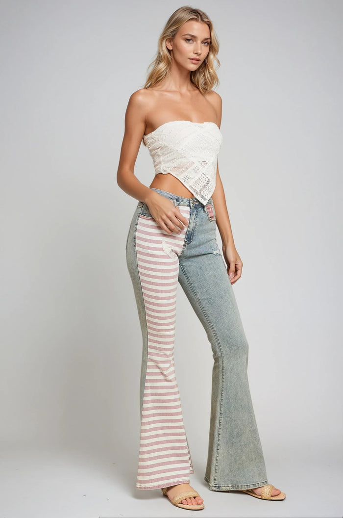 PATRIOT FLAG BELLBOTTOM JEANS W2341PIA