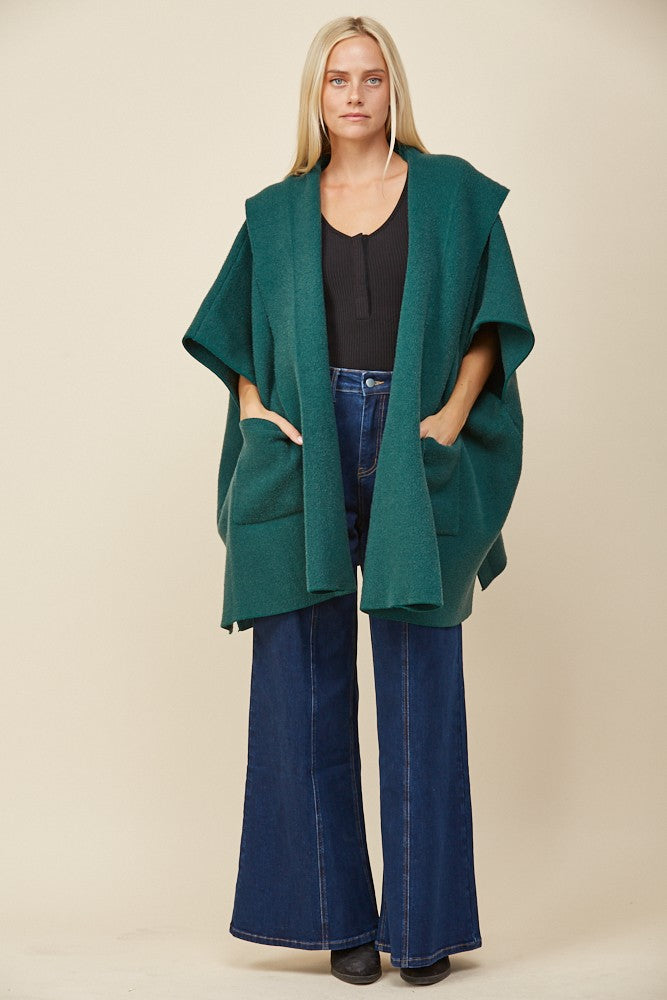 小物 Herlipto Knit Hooded Stole Amazon.com: Girls High Neck Knitted Poncho Tassels Draped