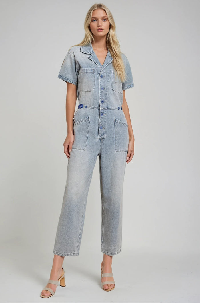 RIGID DENIM UTILITY JUMPSUIT W4312RIA