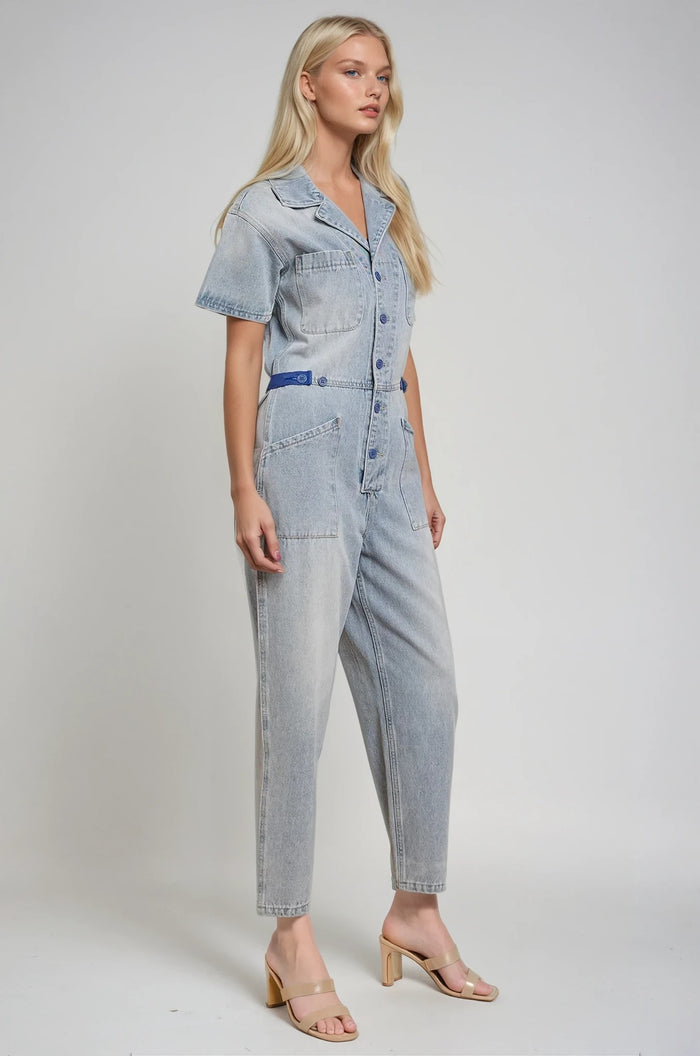 RIGID DENIM UTILITY JUMPSUIT W4312RIA