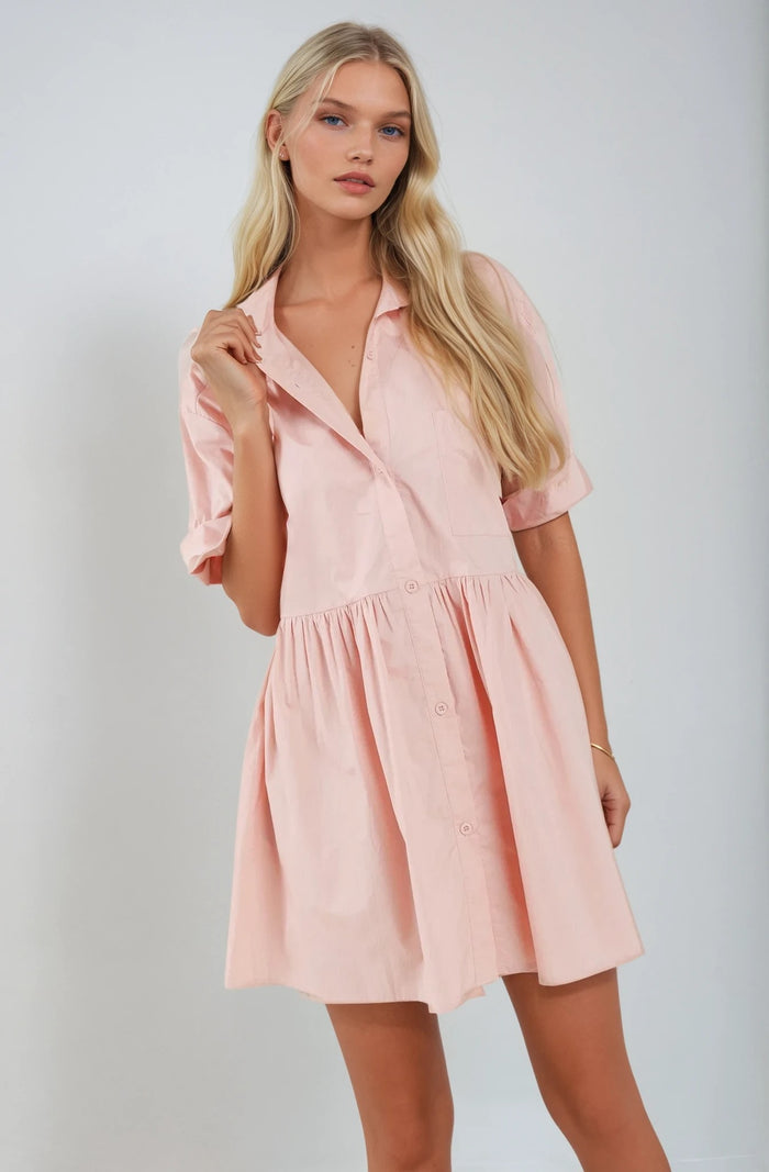 POPLIN BABYDOLL DRESS W3334DIA