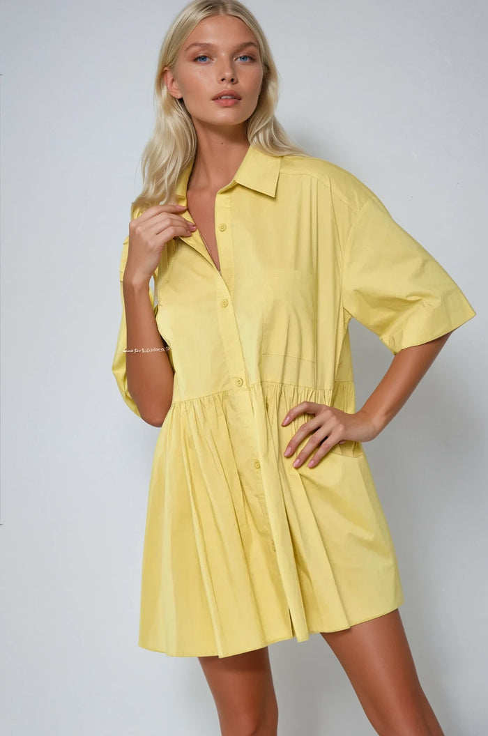 POPLIN BABYDOLL DRESS W3334DIA