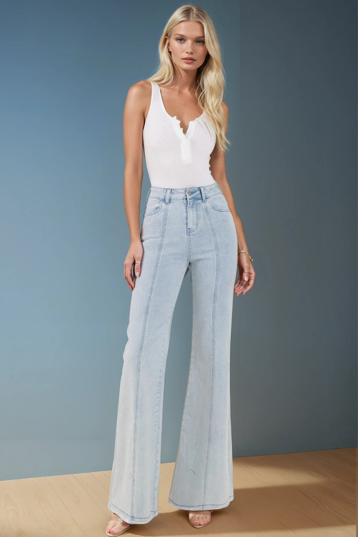 WIDE LEG PALAZZO FIT JEANS W2472PIA