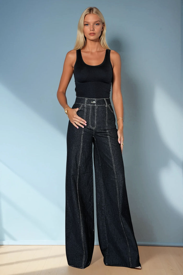 WIDE LEG PALAZZO FIT JEANS W2472PIA