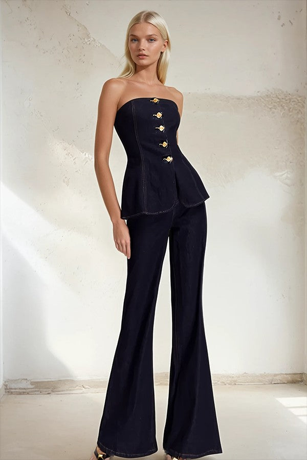 STRETCHY DENIM FLARE JEANS W2021PIA
