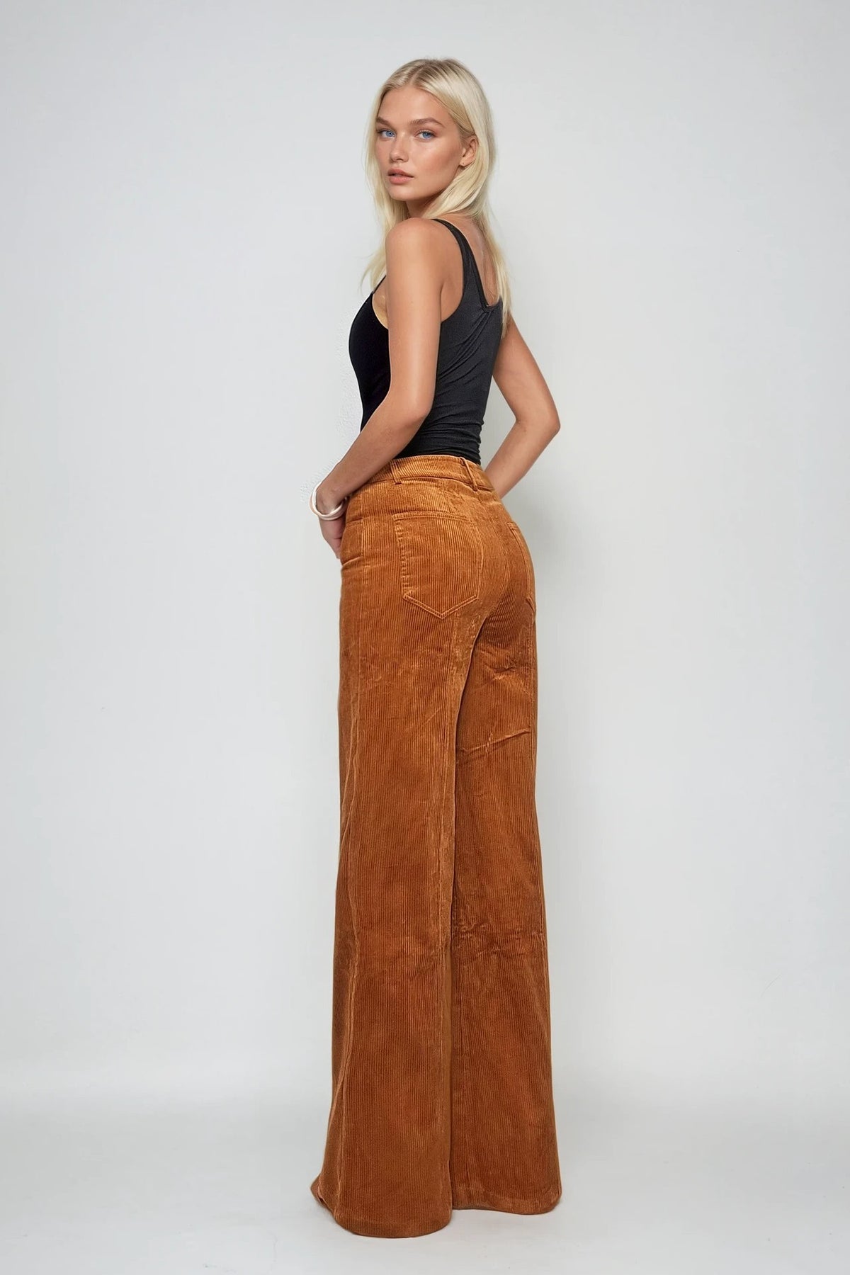 CORDUROY WIDE LEG PANTS W2472PID