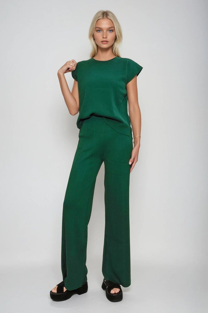 SOFT KNIT PANTS AND TOP SET W7010CIA