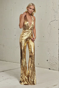 PREMIUM SEQUIN HALTER JUMPSUIT W4465RIA