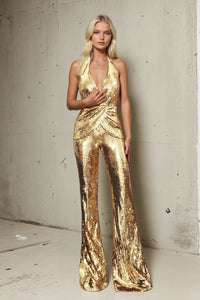 PREMIUM SEQUIN HALTER JUMPSUIT W4465RIA
