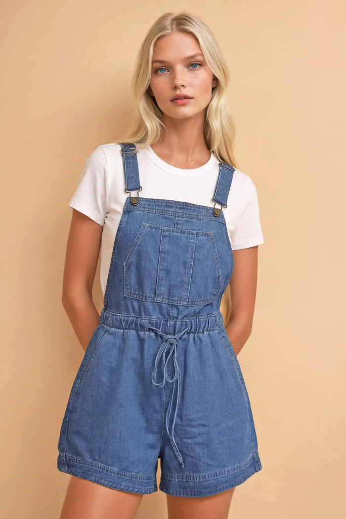 DOUBLE RIBBON BACK OVERALL SHORTS W4514RIA