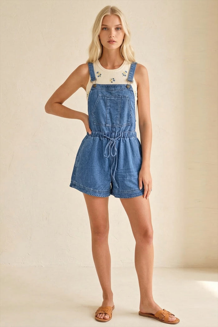 DOUBLE RIBBON BACK OVERALL SHORTS W4514RIA