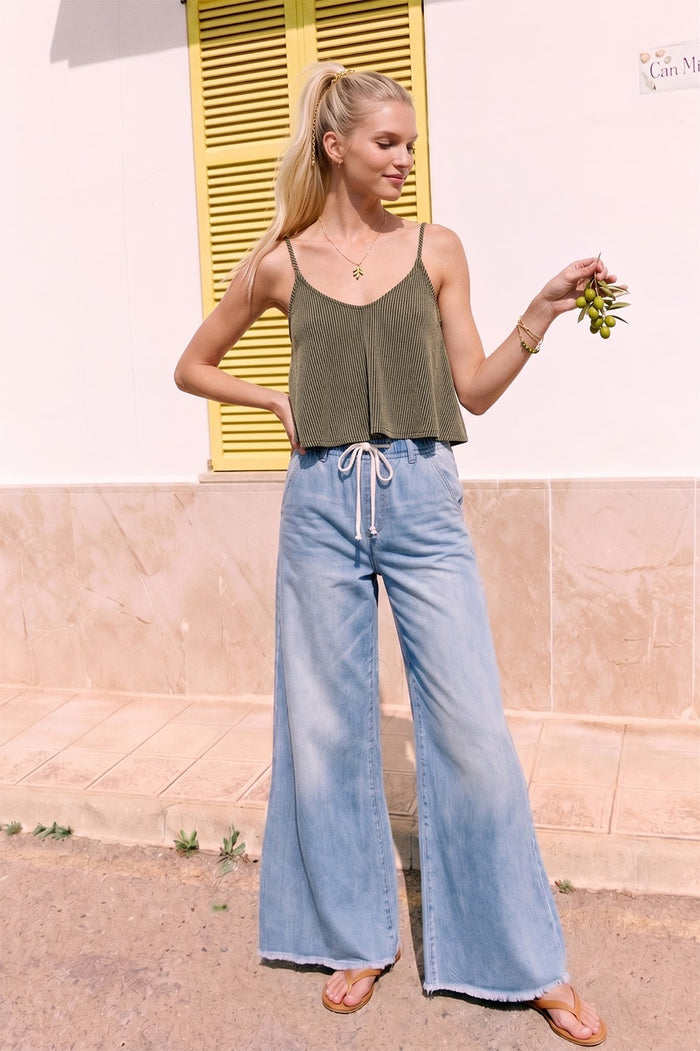 RIBBED KNIT CAMI W1383TD