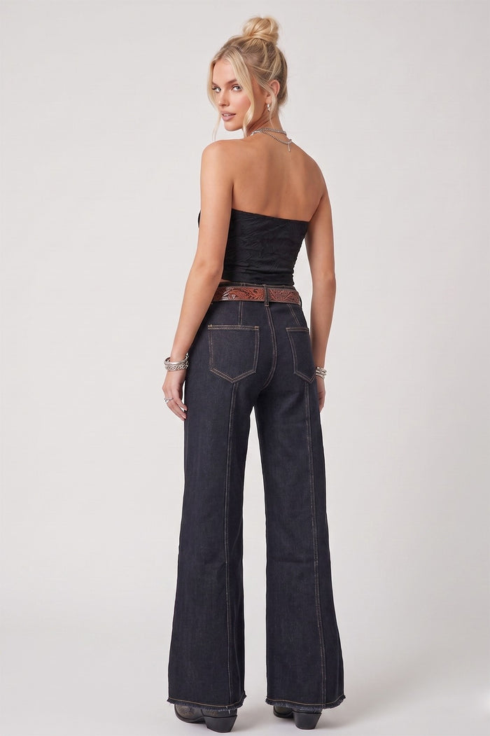 WIDE LEG PALAZZO FIT JEANS W2472PIA
