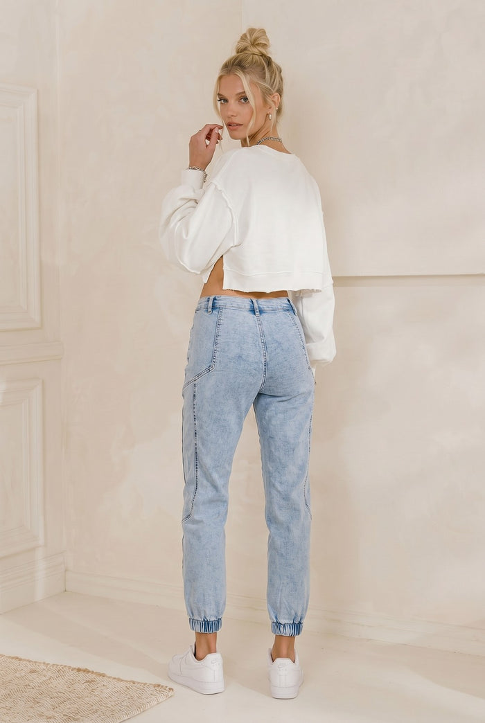 PREMIUM DENIM JOGGER PANTS W2462PIA