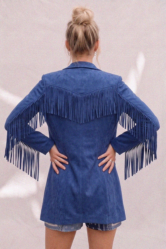 FRINGED SUEDE BLAZER W2123JIB