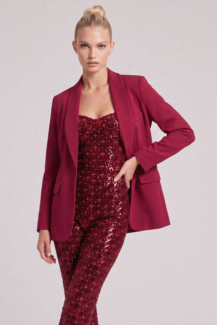STRUCTURED MIDLINE SINGLEBREAST BLAZER W6454JIA