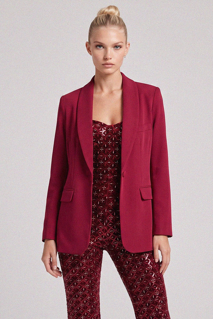 STRUCTURED MIDLINE SINGLEBREAST BLAZER W6454JIA