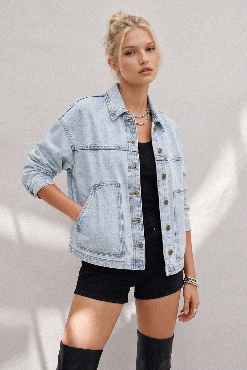 SHORT LENGTH DENIM JACKET W6164JIB