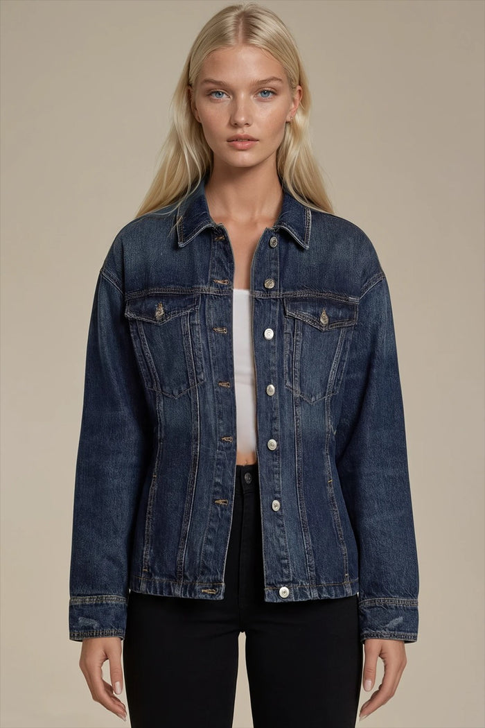 OVERSIZED DENIM JACKET W6455JIA