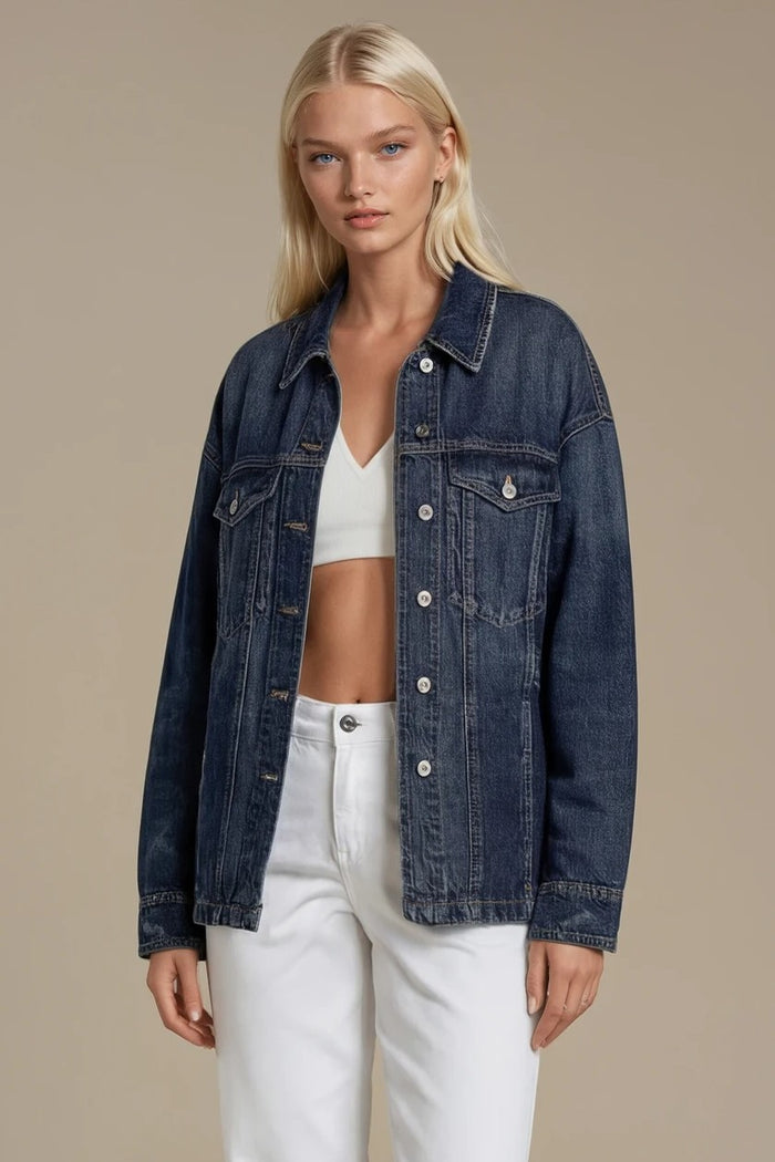 OVERSIZED DENIM JACKET W6455JIA