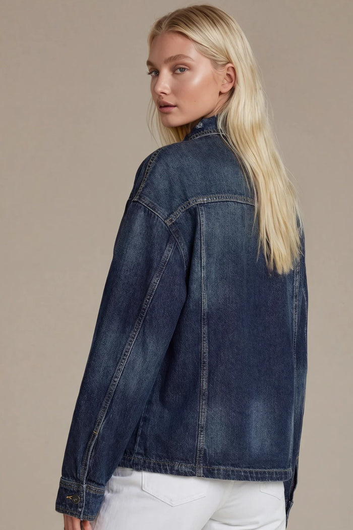 OVERSIZED DENIM JACKET W6455JIA